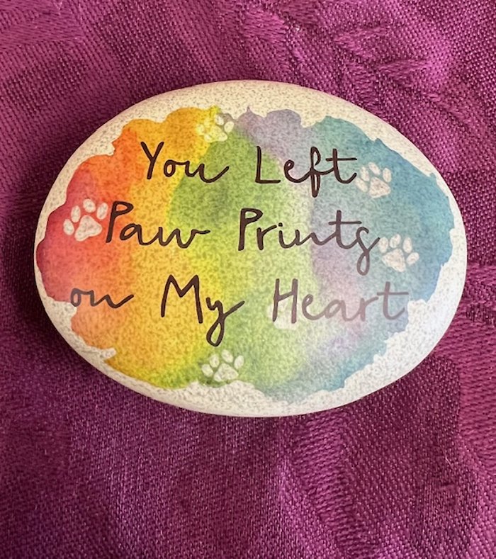 Tiny Paw Prints On My Heart Pet Stone