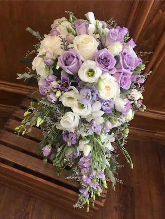 Purple Cascading Bouquet