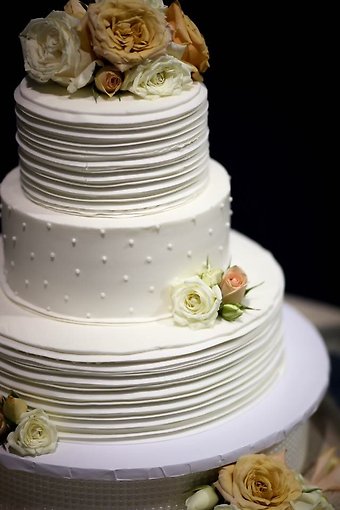 Peach & White Cake Topper