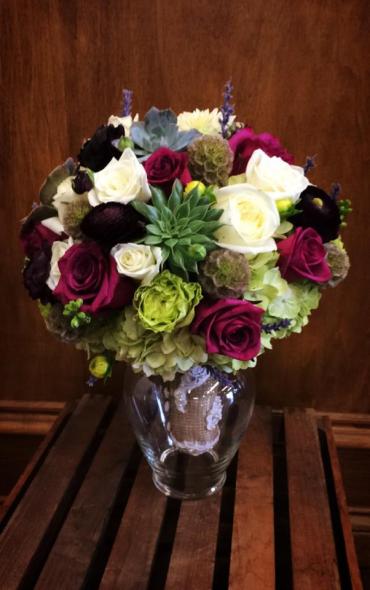 A Bold Succulent Bouquet