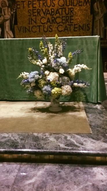 Blue, White & Green Altar