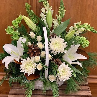 White Christmas Basket