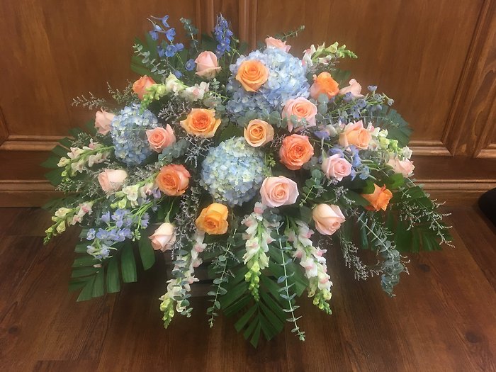 Lutz Hydrangea Casket Spray