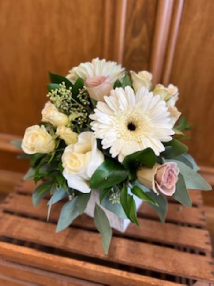 Gerb and Rose Centerpiece
