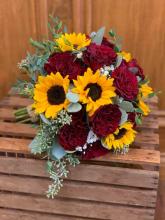 Sunflower & Red Rose Bouquet