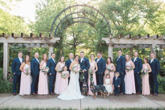 Bridal party in the park