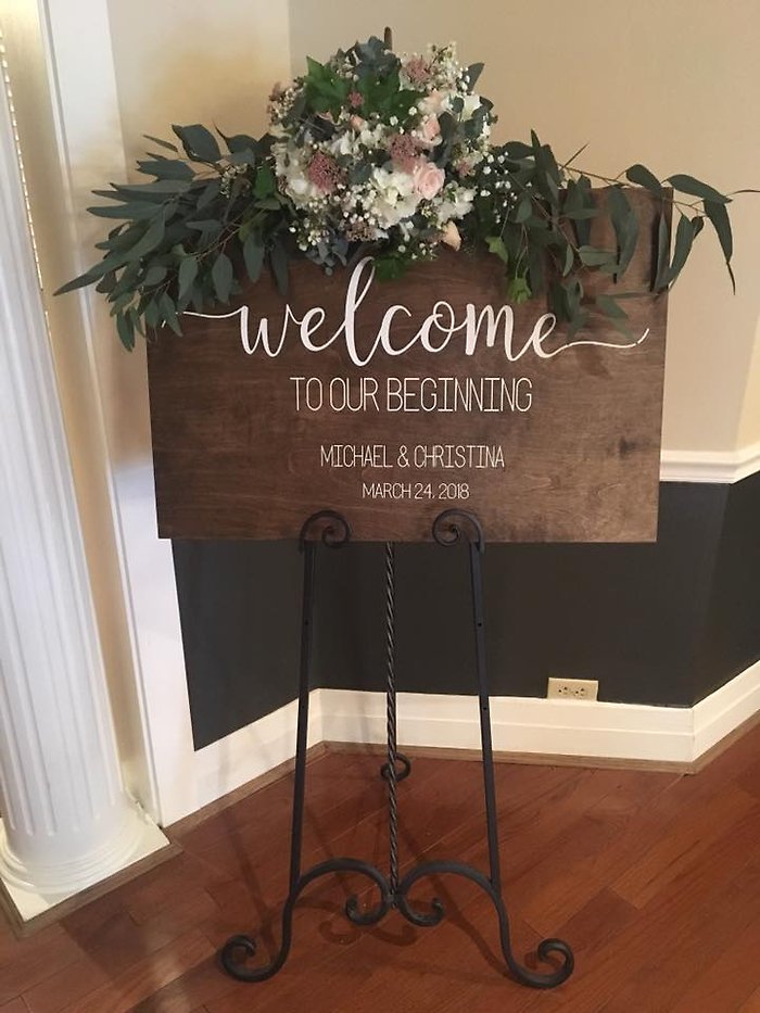 Welcome Sign Greenery